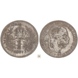Ausztria 1 korona 1901 korabeli hamis