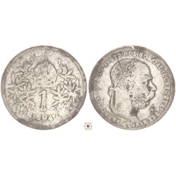 Ausztria 1 korona 1894 korabeli hamis