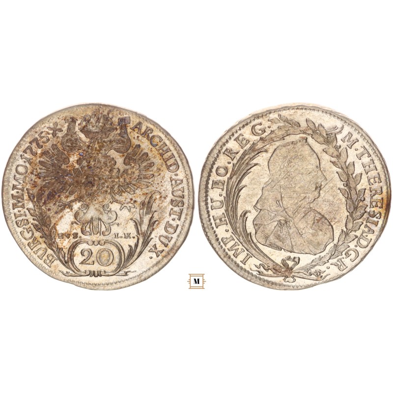 Mária Terézia 20 krajcár 1775 EVS-IK / Prága