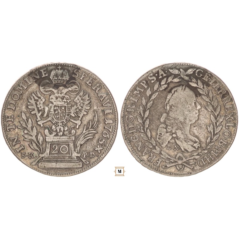 Lotharingiai Ferenc 20 krajcár 1765 BN/SK-PD, fny