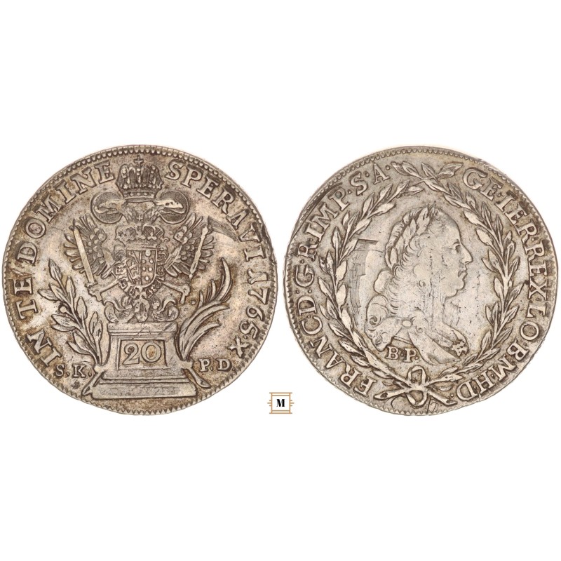 Lotharingiai Ferenc 20 krajcár 1765 BP/SK-PD