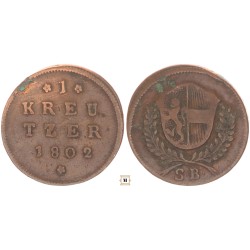 Salzburg, Hieronymus Graf Colloredo 1 krajcár 1802
