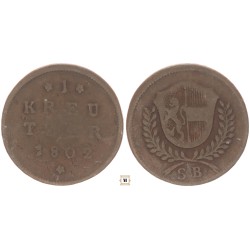 Salzburg, Hieronymus Graf Colloredo 1 krajcár 1802