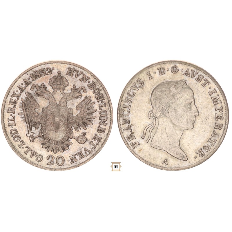 I. Ferenc 20 krajcár 1832 A