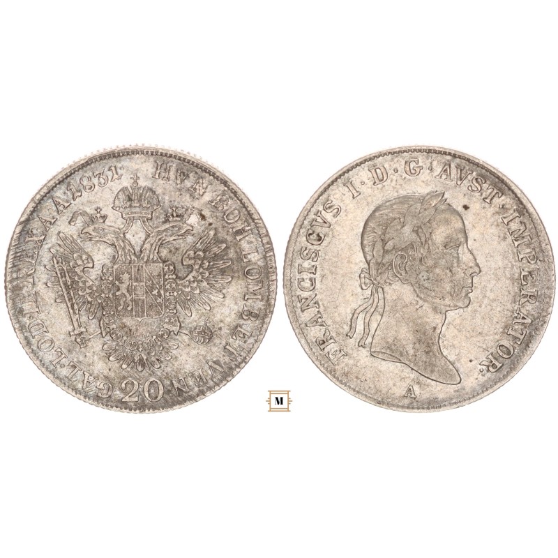 I. Ferenc 20 krajcár 1831 A