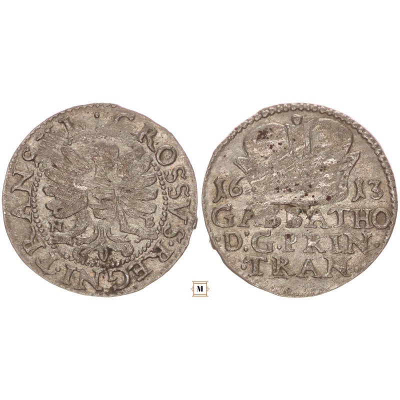 Erdély Báthory Gábor garas 1613 NB