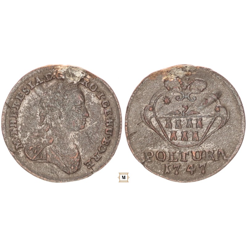 Erdély, Mária Terézia poltura 1747 RR! fny.