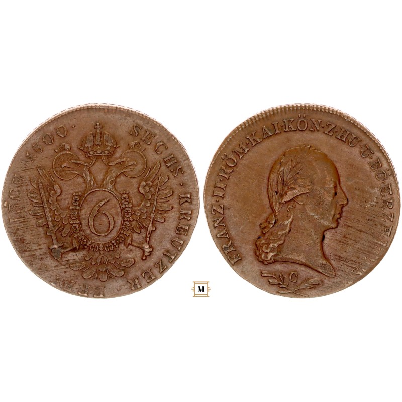 I. Ferenc 6 krajcár 1800 C