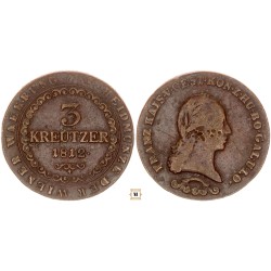 I. Ferenc 3 krajcár 1812 G Nagybánya
