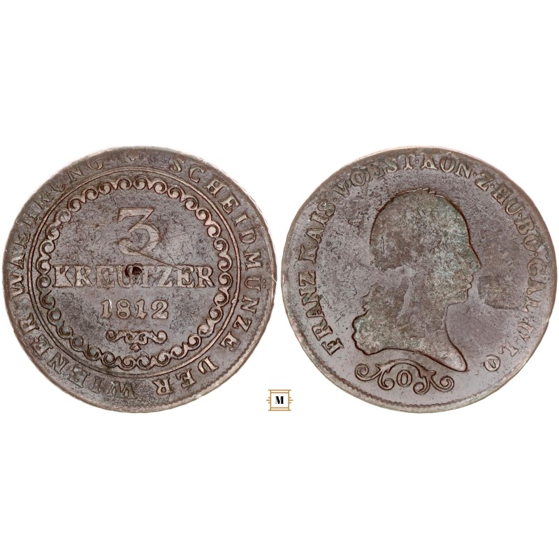 I. Ferenc 3 krajcár 1812 O - Oravicabánya