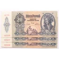 20 pengő 1941 3db sorszámkövető