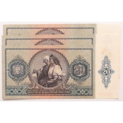 20 pengő 1941 3db sorszámkövető