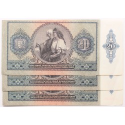 20 pengő 1941 3db sorszámkövető