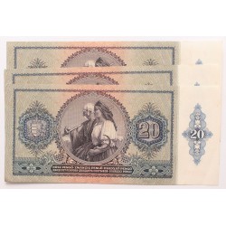 20 pengő 1941 3db sorszámkövető