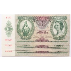 10 pengő 1936 csillagos, 3db sorszámkövető