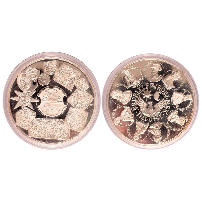 Erdély színezüst emlékérem 1kg