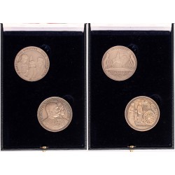 Ausztria - Magyarország ezüst emlékérem szett 1916 - 2006