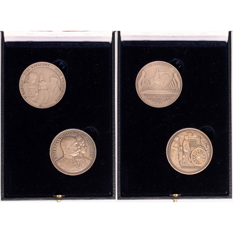 Ausztria - Magyarország ezüst emlékérem szett 1916 - 2006