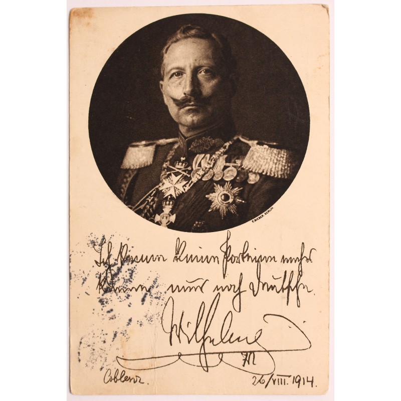 II. Vilmos képeslap - Deutsche Kriegstarte 1914