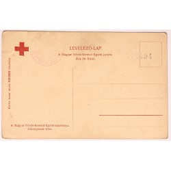 IV. Károly, Zita, Ottó trónörökös képeslap - Vörös-Kereszt Egylet