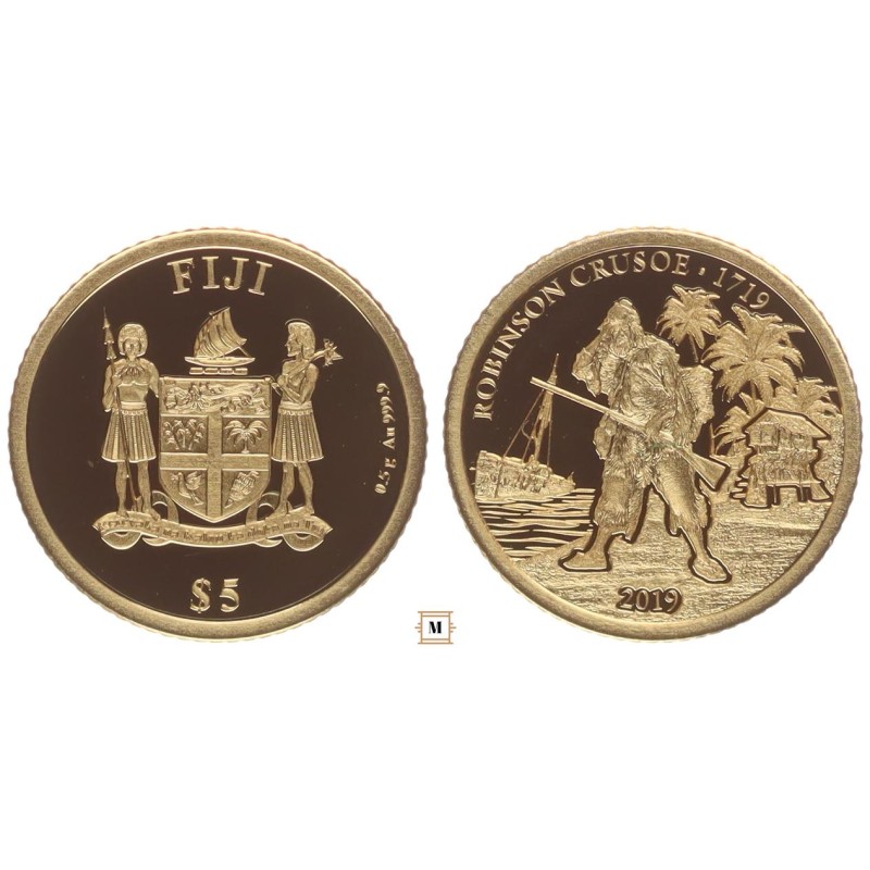 Fidzsi-szigetek 5 dollár 2019 Robinson Crusoe