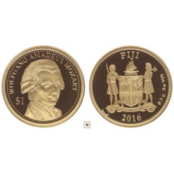 Fidzsi-szigetek 1 dollár 2016 Mozart