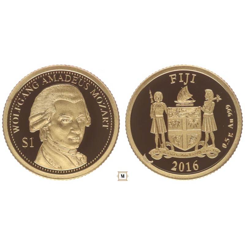 Fidzsi-szigetek 1 dollár 2016 Mozart