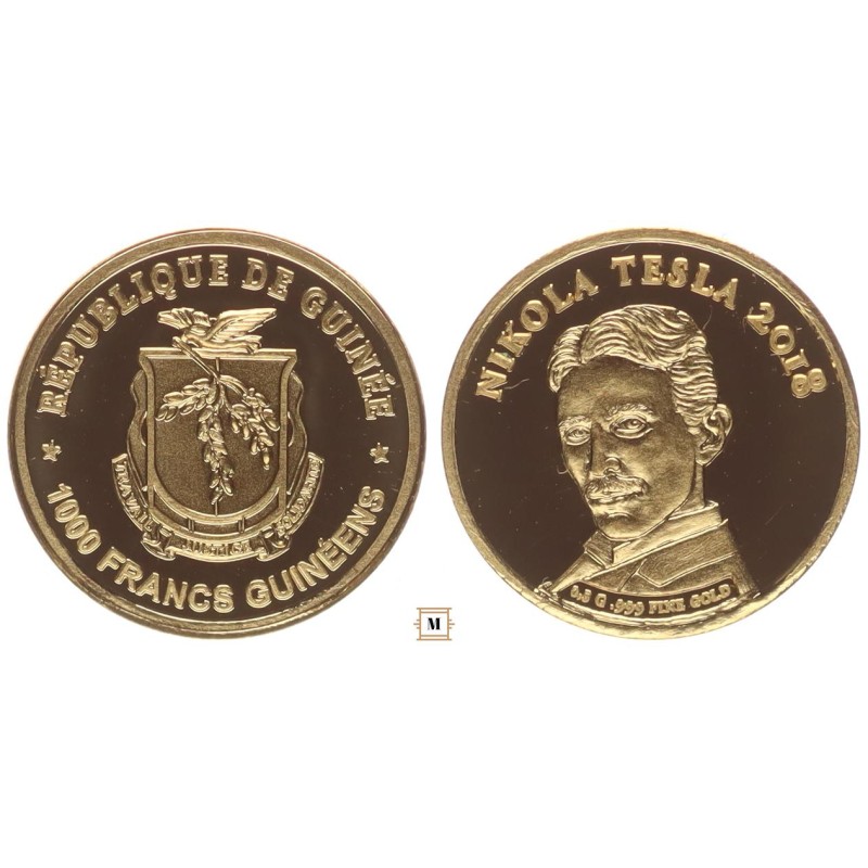 Guinea 1000 frank 2018 Nikola Tesla