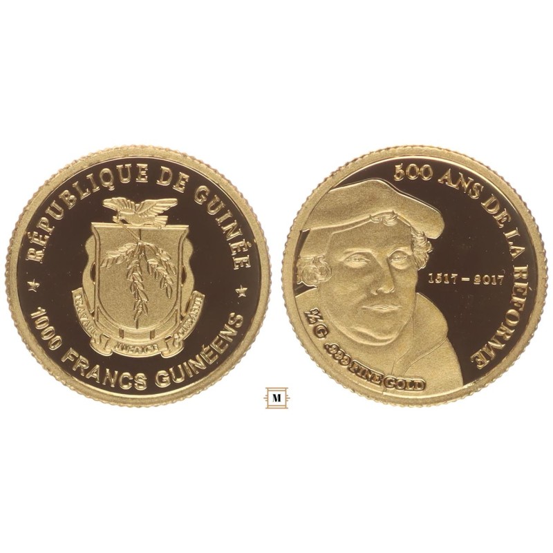 Guinea 1000 frank 1517-2017 Luther Márton