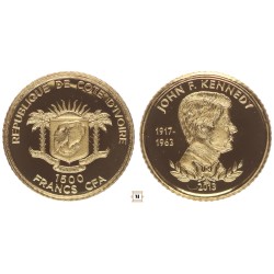 Elefántcsontpart 1500 frank 2013 John F. Kennedy