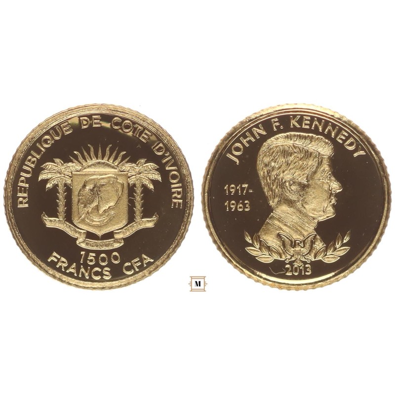 Elefántcsontpart 1500 frank 2013 John F. Kennedy