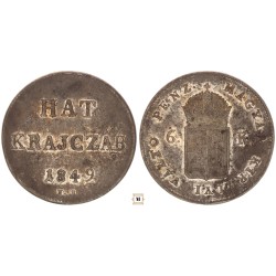 Szabadságharc 6 krajcár 1849 NB