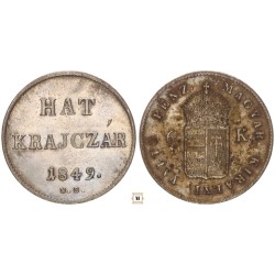 Szabadságharc 6 krajcár 1849 NB