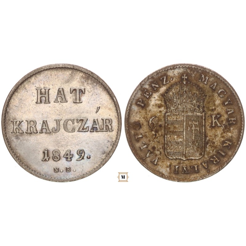 Szabadságharc 6 krajcár 1849 NB