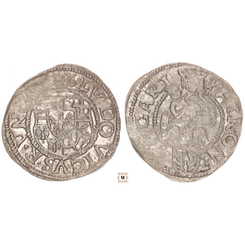 Zrínyi Miklós denár 1526 Zrínyi címer RR!