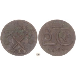 Libetbánya bányapénz XXX denár/15 krajcár 1664 RRR!