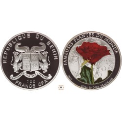 Benin 100 frank 2011 Világ Növényei - Kínai Rózsa