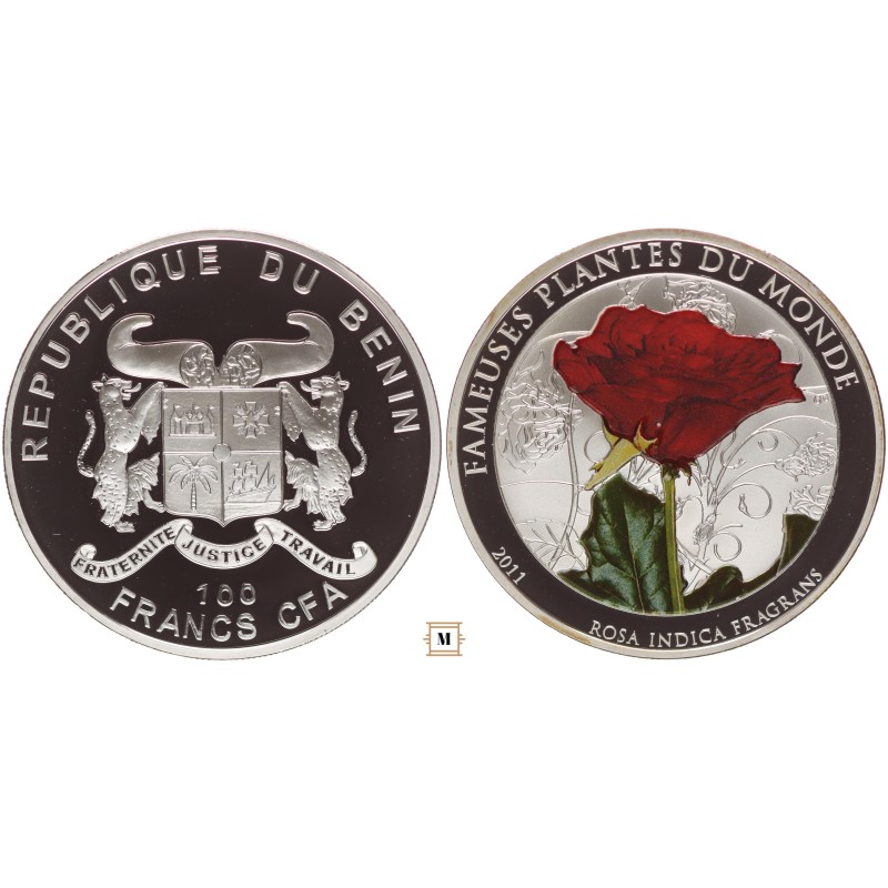 Benin 100 frank 2011 Világ Növényei - Kínai Rózsa