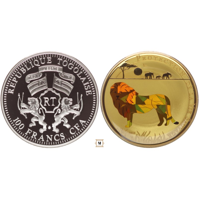 Togo 100 francs 2011 Vadvédelem - Oroszlán