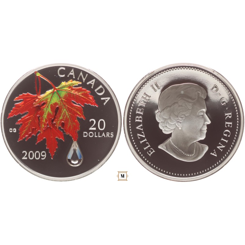 Kanada 20 dollár 2009 Ösz színei, Swarovski kristállyal