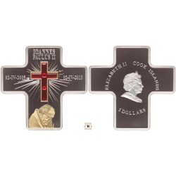 Cook - Szigetek 5 dollár 2010 II. János Pál Pápa halálának 5. évford.