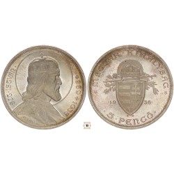 5 pengő Szent István 1938 BP