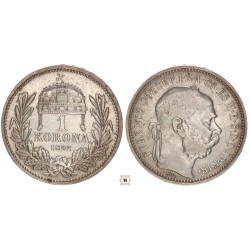Ferenc József 1 korona 1892 KB