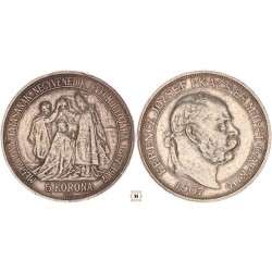 Ferenc József 5 korona 1907 KB Jubileum