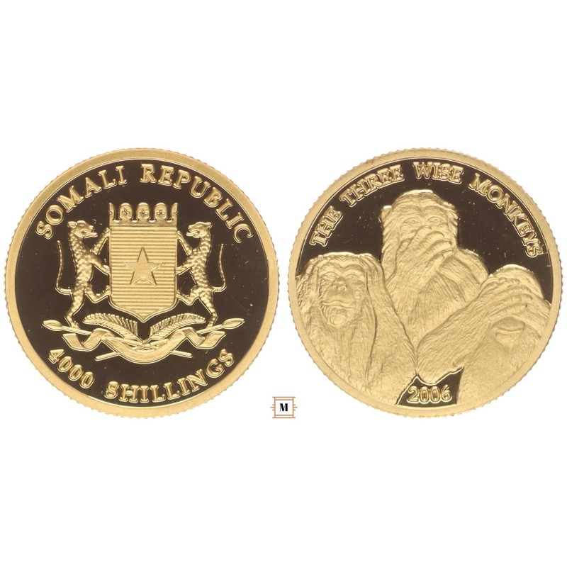 Szomália 4000 schilling A három bölcs majom 2006