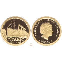 Cook-szigetek 1 dollár Titanic 2012