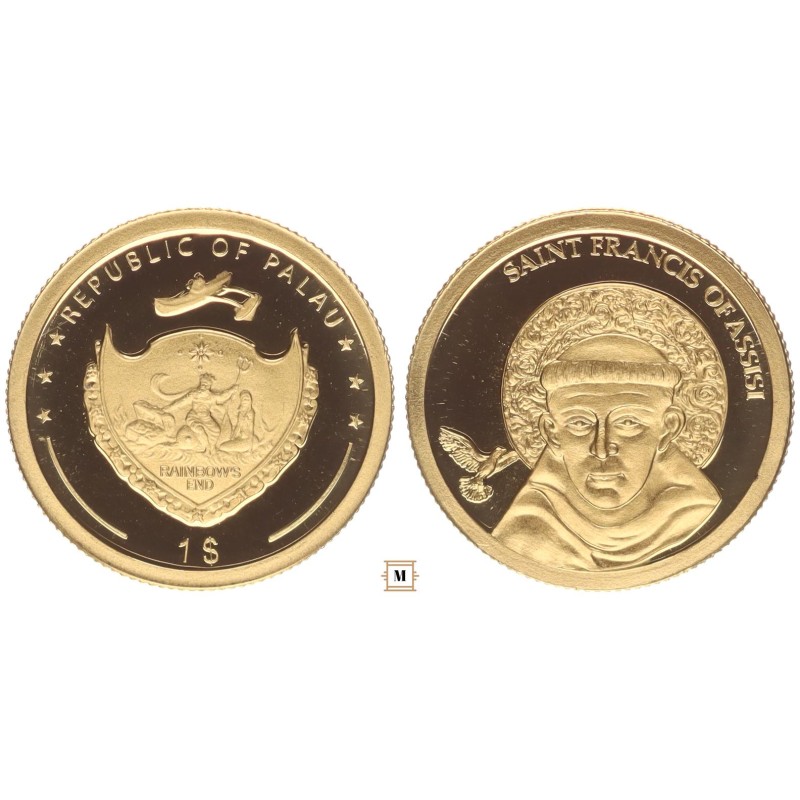 Palau 1 dollár Assisi Szent Ferenc