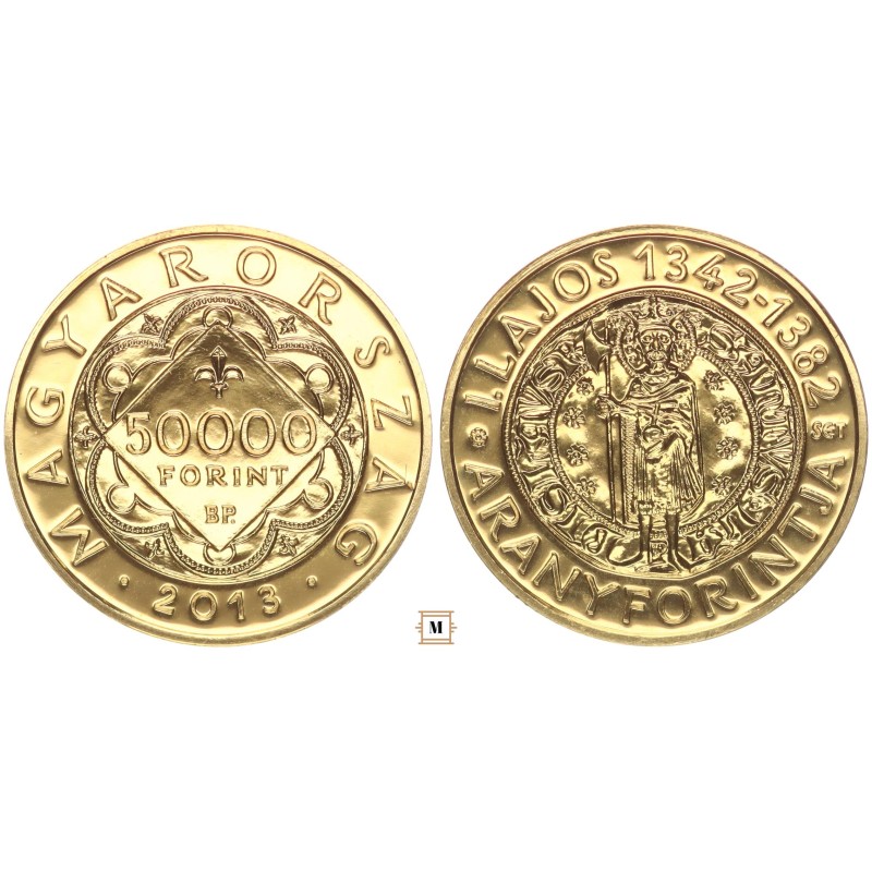 50 000 forint I. Lajos aranyforintja 2013 BP