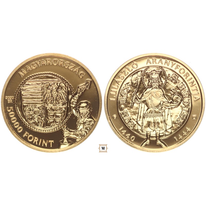50 000 forint I. Ulászló aranyforintja 2020 BP