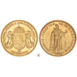 Ferenc József 20 korona 1905 KB